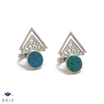 Double Triangle Turquoise Ring