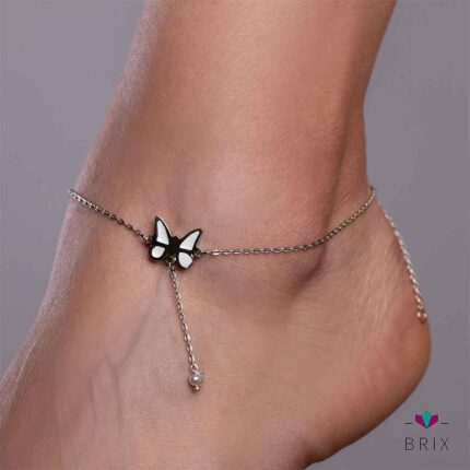 Silver Butterfly Anklet