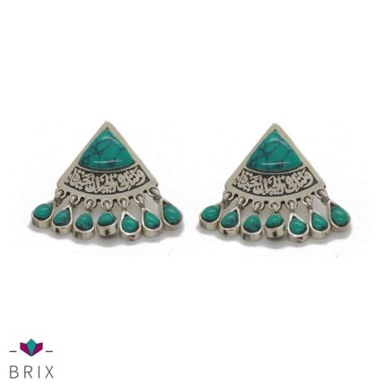 Turquoise Pyramid Earrings