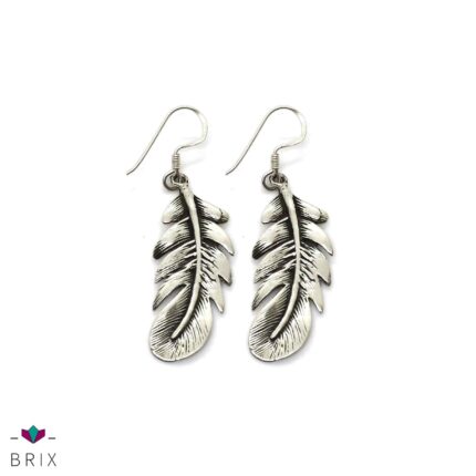 Engraved Feather Earrings