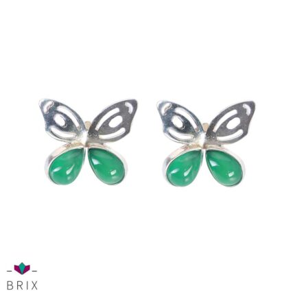 Green Butterfly Earrings