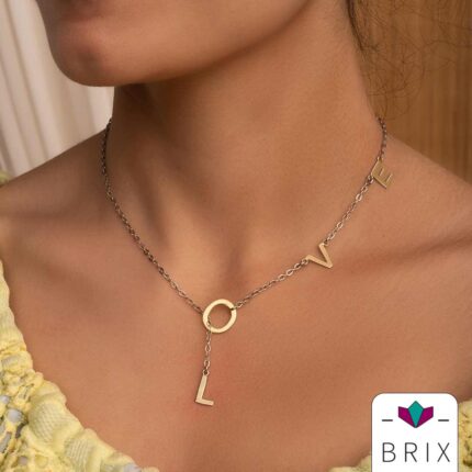 Golden Love Lariat Necklace