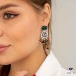 Green Masha Allah earrings