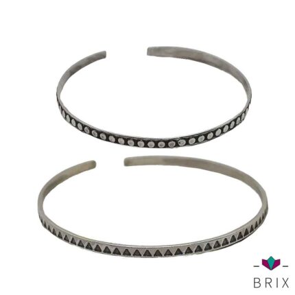 Dots bangle/Triangles bangle