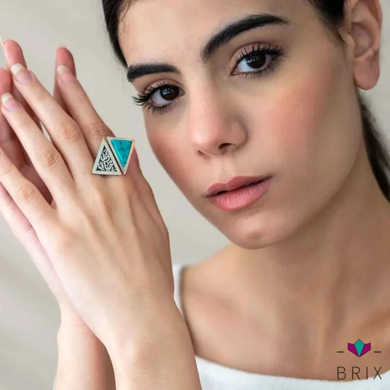 خاتم فضه حجر عقيق